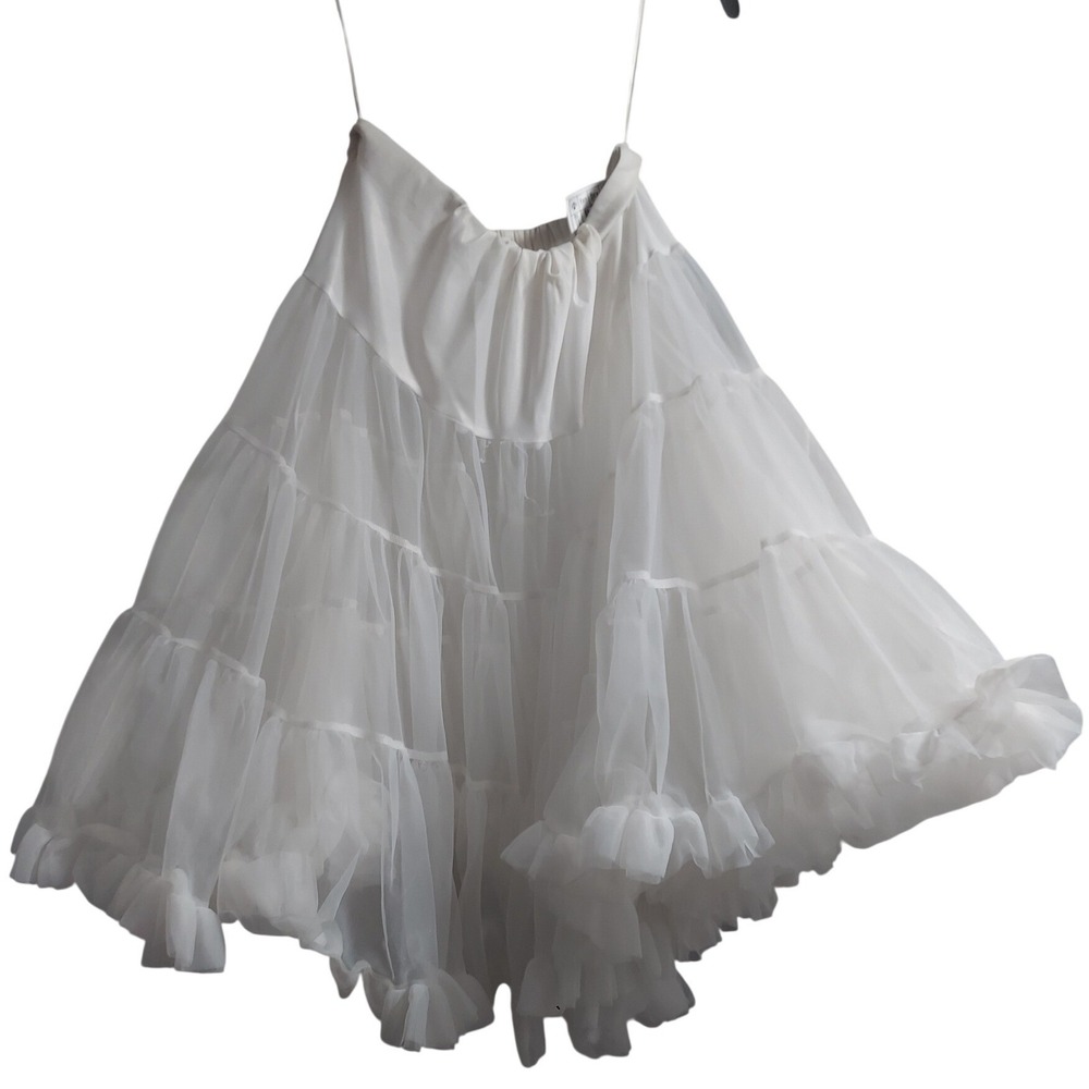 Disney Parks White Tulle Petticoat Crinoline Tiered Underskirt XS-M
